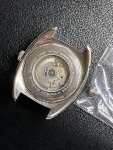 ロックマン自動巻き　オーバーホール、リューズ交換しました